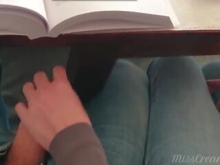 Teacher jerks off a student's penis in classroom during university class - MissCreamy