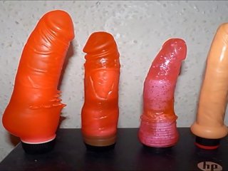 Crossdresser toy story - butt fucking with vibro collection
