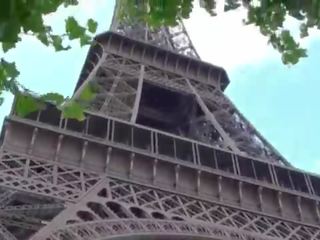Eiffel torre estremo pubblico xxx clip trio in parigi francia