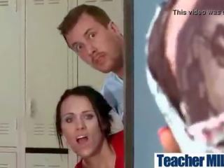Vild läraren (farrah dahl) med stor juggs smäll studenten i klass video-13